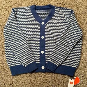 cider blue/white stripped sweater